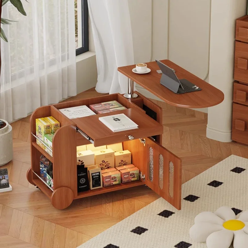 Medieval rotatable exquisite small coffee tables trolley small apartment sofa side table side tables small tea