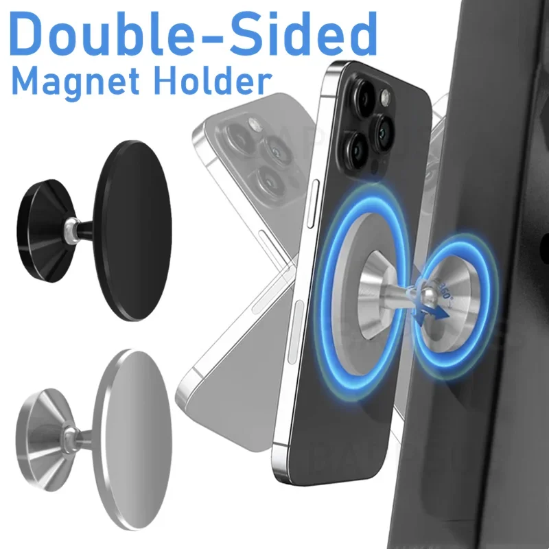 Gym Double Sided Magnetic Phone Mount Holder for MagSafe Dual Strong Magnets Phone Stander For Metal Surface for Video Selfies