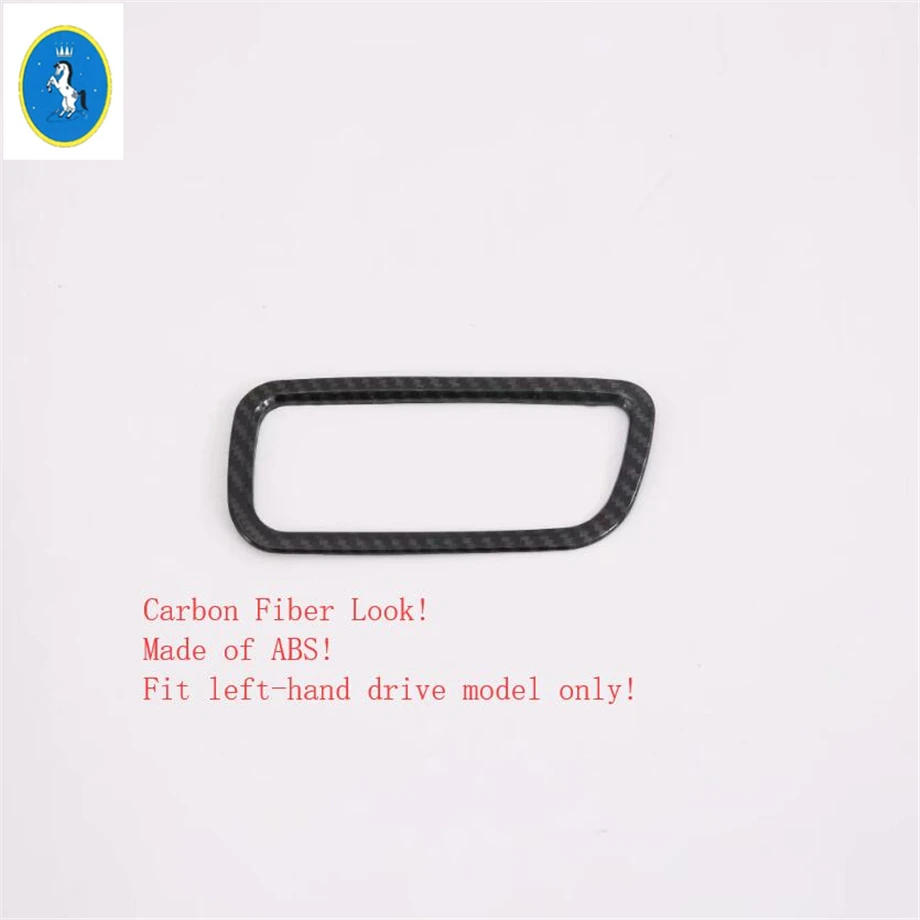 

Fit For Hyundai Santa Fe 2019 - 2023 Auto Front Head Lights Lamp Switch Button Cover Trim ABS Interior Accessories Carbon Fiber