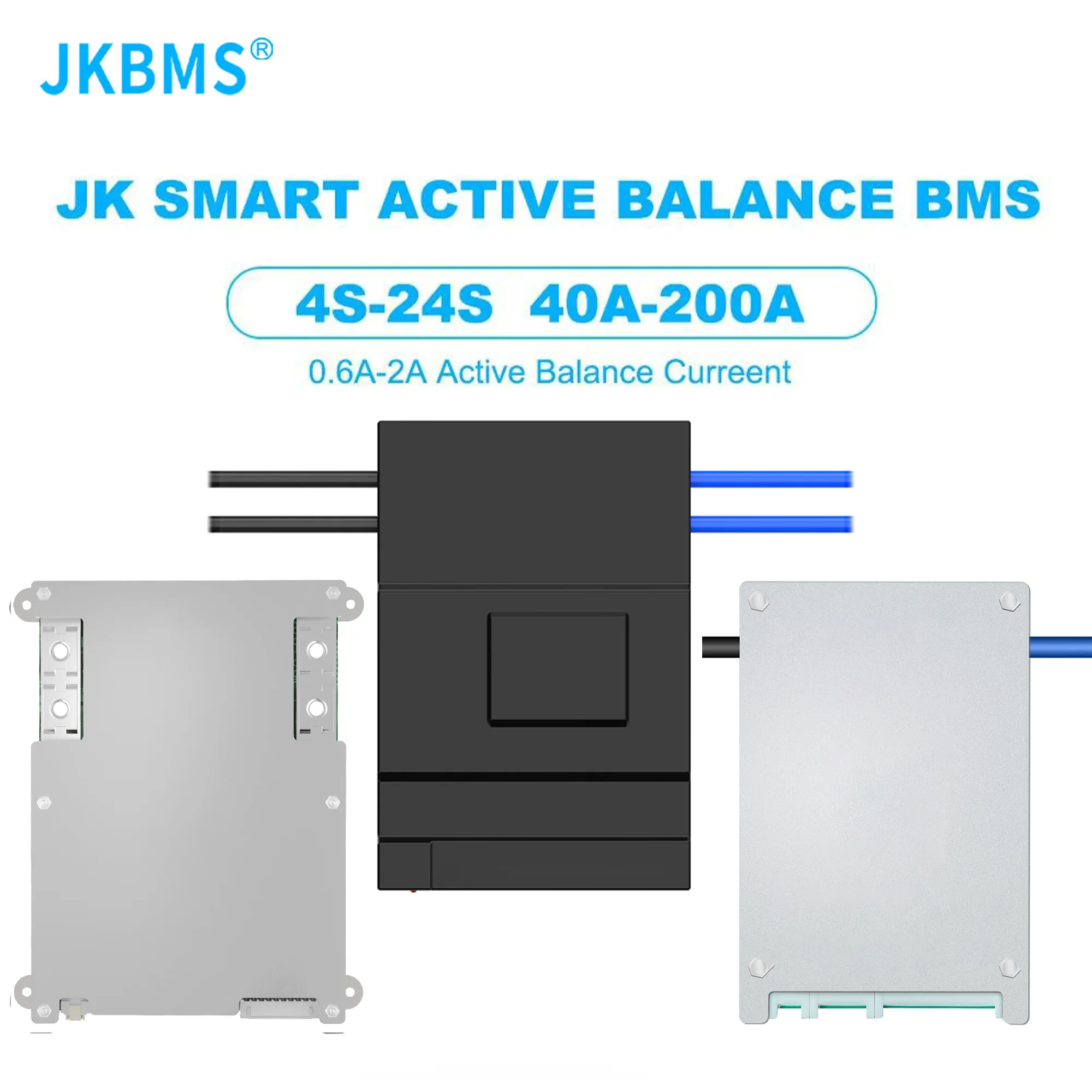 JKBMS B1A8S10P Smart BMS 4S 5S 6S 7S 8S 12V 24V BATTERY WITH 1A ACTIVE BALANCE lifepo4 Li-ion LTO BMS CANBUS HEAT