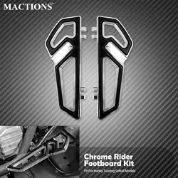 Motorcycle Driver Floorboard Footboard Front Footpegs Pedal For Harley Softail Touring Road King Street Electra Trike Glide FLH