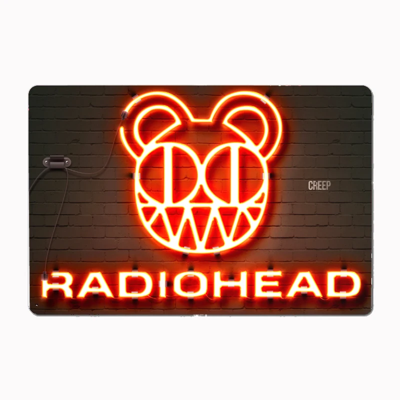 Neon Signs Radiohead Metal Sign Cinema Kitchen Cinema Create Wall Decor Tin Sign Poster Retro Cave Home Tavern