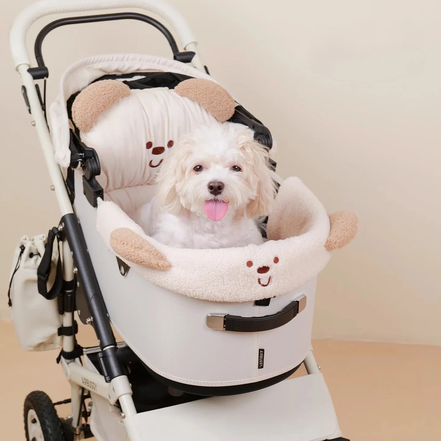 Fleece Winter Dog Stroller Accessories,Warm Front Cover For Puppy Strollers,Fits Most Designs-Cozy Outdoor Dog Stroller Cushion