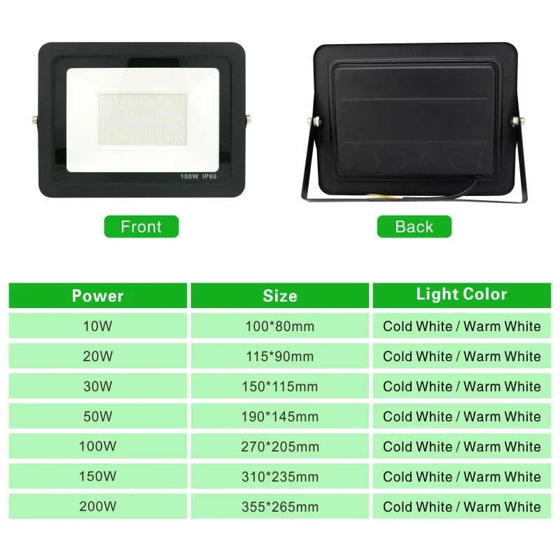 LED PIR Motion Sensor Flood Light 10W 20W 30W 50W 100W 150W 200W Outdoor Lighting Floodlight Spotlight IP66 Waterproof Led Lamp