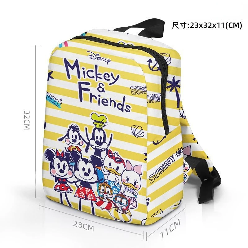 MINISO Disneyland Series Mickey Mouse Minnie Donald Duck Peripheral Small Canvas Backpack Outdoor Backpack Student Schoolbag