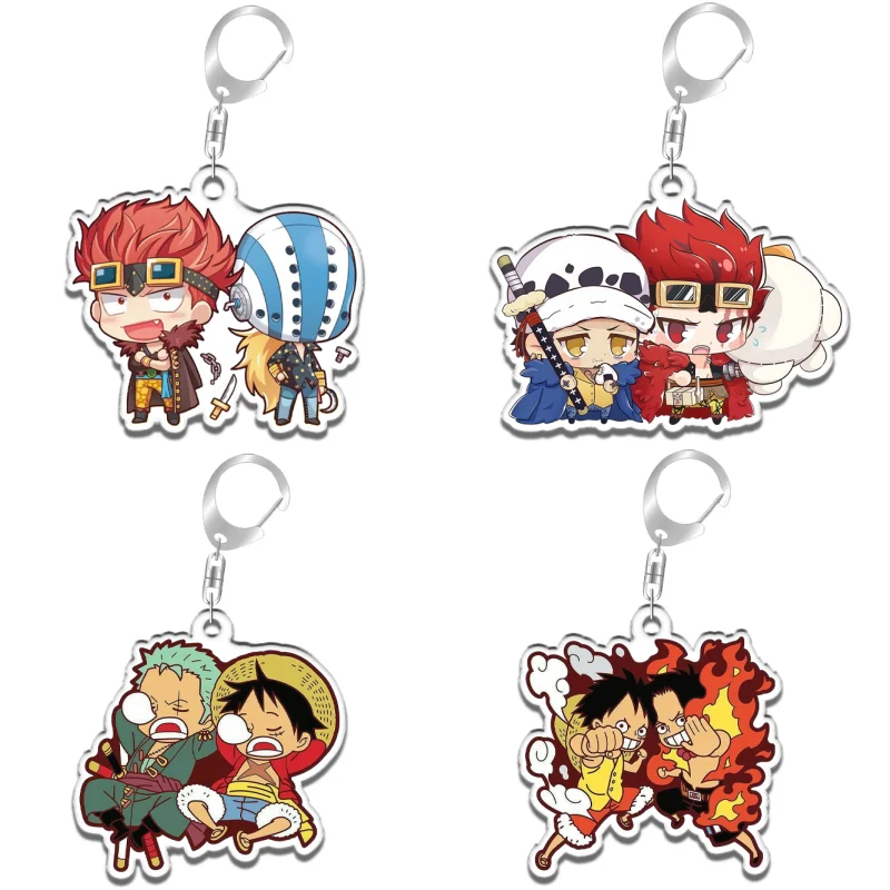 Keychain for ONE PIECE Reiju Sanji Nami Luffy Shanks Anime Game Fans Gifts Recycled Acrylic Backpack Pendant Decoration Rare Toy