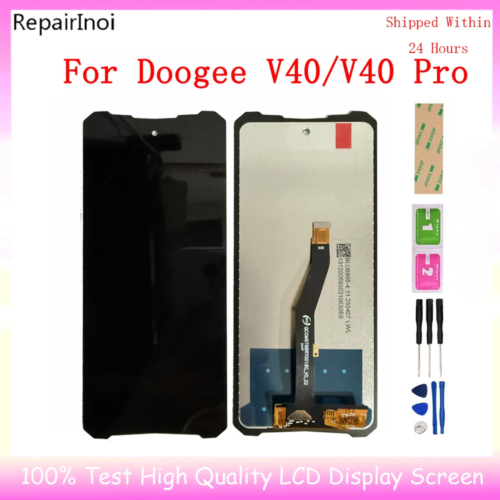 6.78'' Original Tested For Doogee V40 PRO LCD Display Assembly Digitizer Touch Screen Glass For Doogee V40 LCD Sensor V40PRO