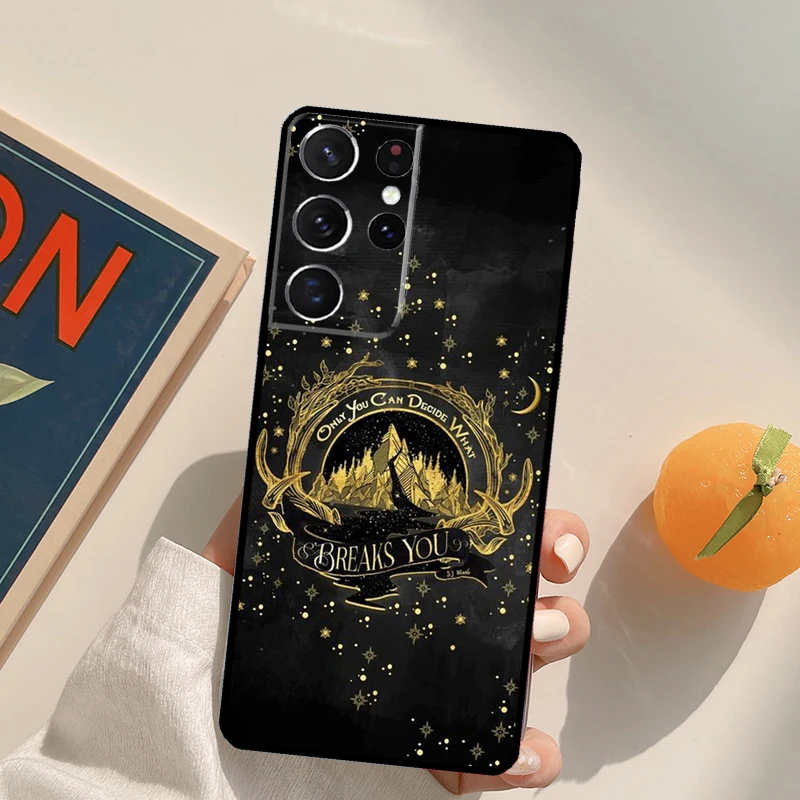 Etui na telefon Fury Sarah J Maas A Court of Mist dla Samsung Galaxy S24 S25 Ultra S20 S21 S22 S23 Plus S9 S10 S24 FE Back Cover