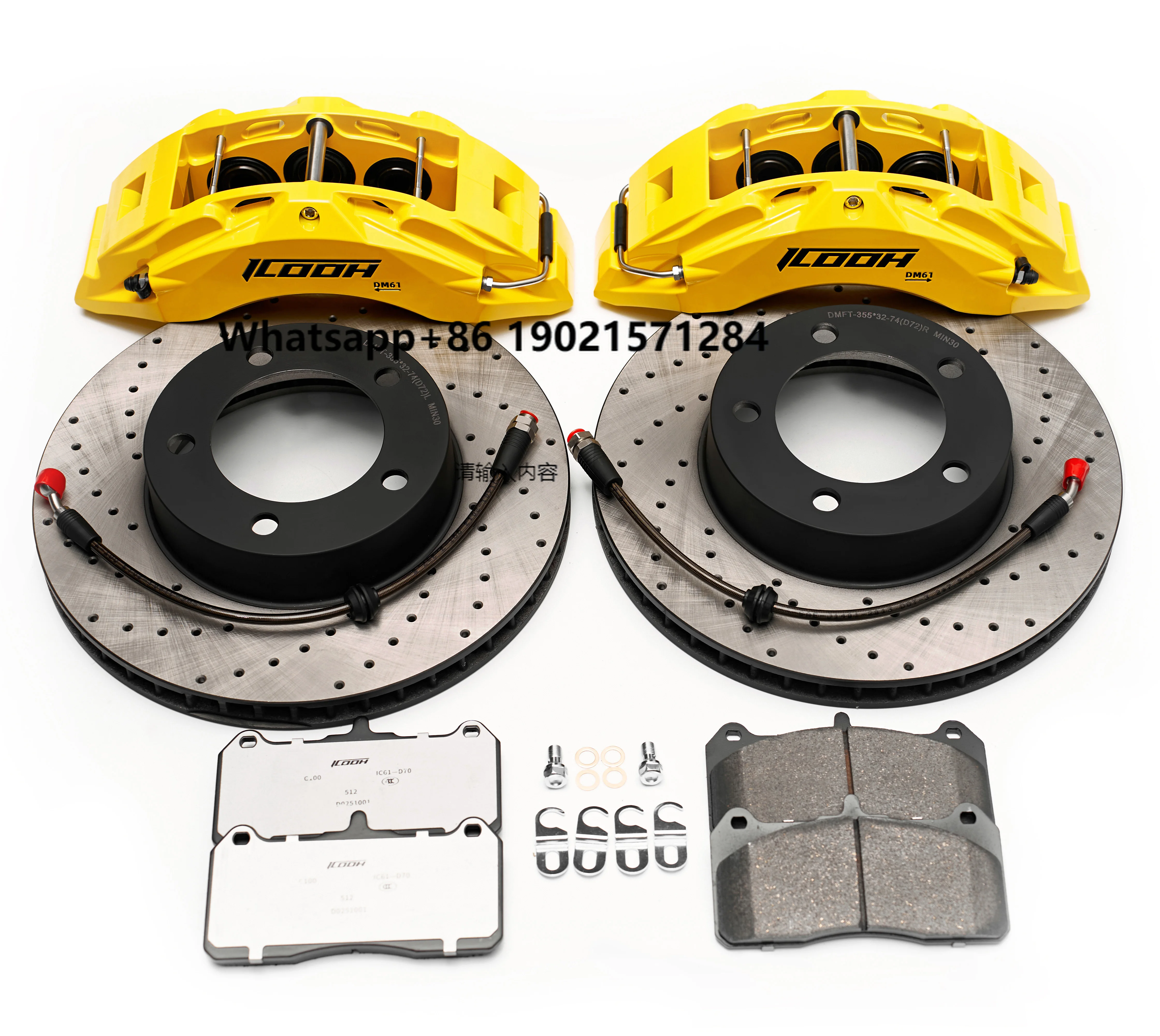 

New Arrival Auto Brake Systems Front Brake Kit Car Brake Systems 6 Pistons DM61 for Prado VX GX TX Front Wheel 18 Inch