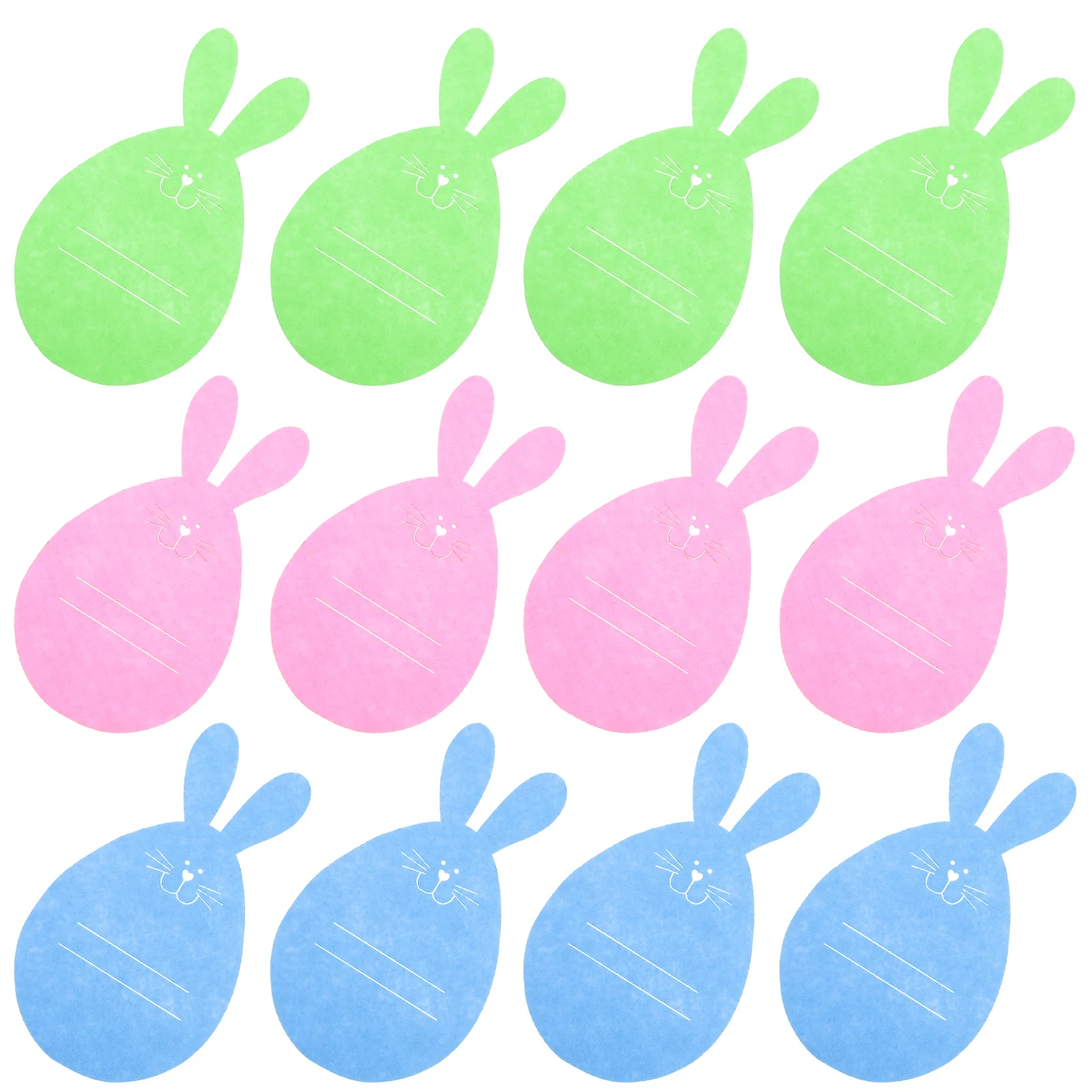 

12 Pcs Rabbit Head Cutlery Set Tableware Bags Adorable Covers Easter Pattern Festive Atmosphere Kitchen Storage ganizer