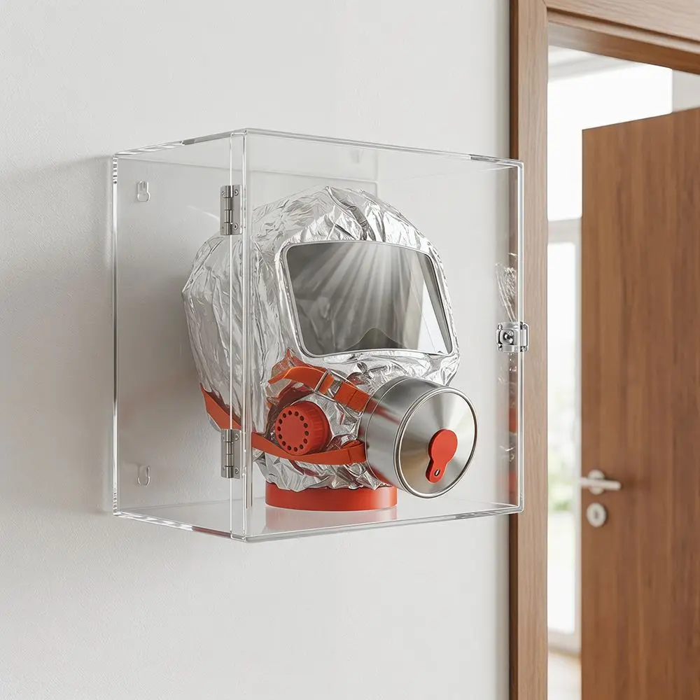 Multi-Layered Filter Fire Escape Mask Fireproof Filter Self-Rescue Breathing Apparatus Smoke Filter Respirator Easy-Fit Hood