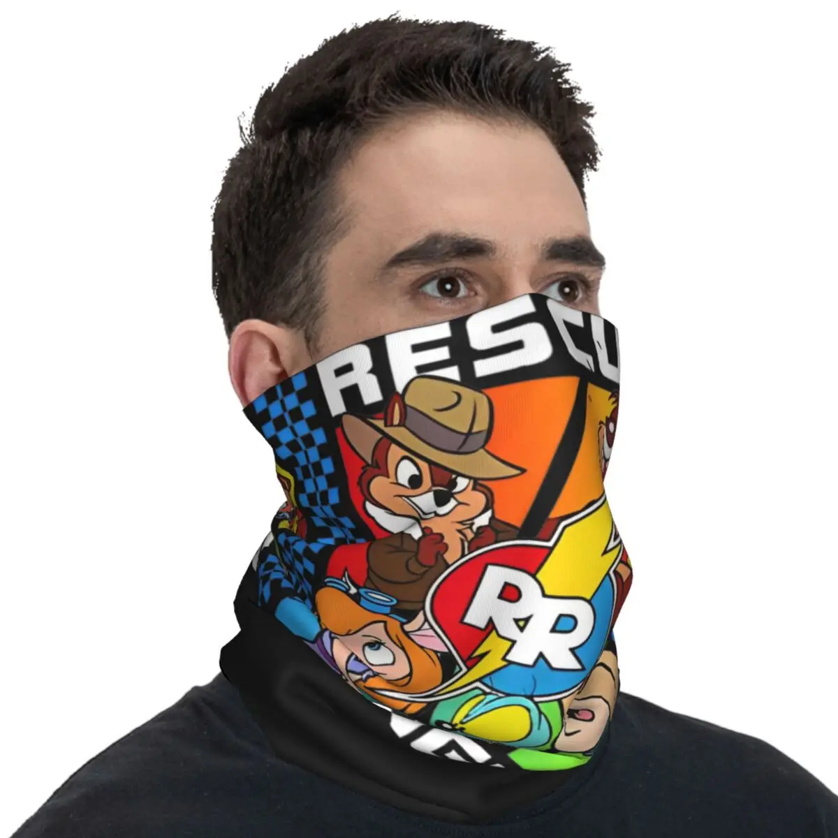 Rescue Rangers Chip And Dale Balaclava Hunting Fishing Face Masks Couple Fashion Sun  Bicycle Mask Soft Motorcycle Neck Gaiter