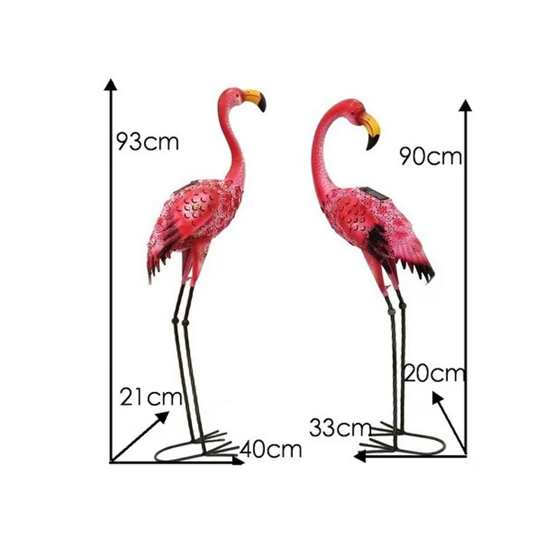 Creative Decorations Iron Crafts Flamingo Statues Garden Decoration Balcony Courtyard Park Shopping Window Landscaping Wedding