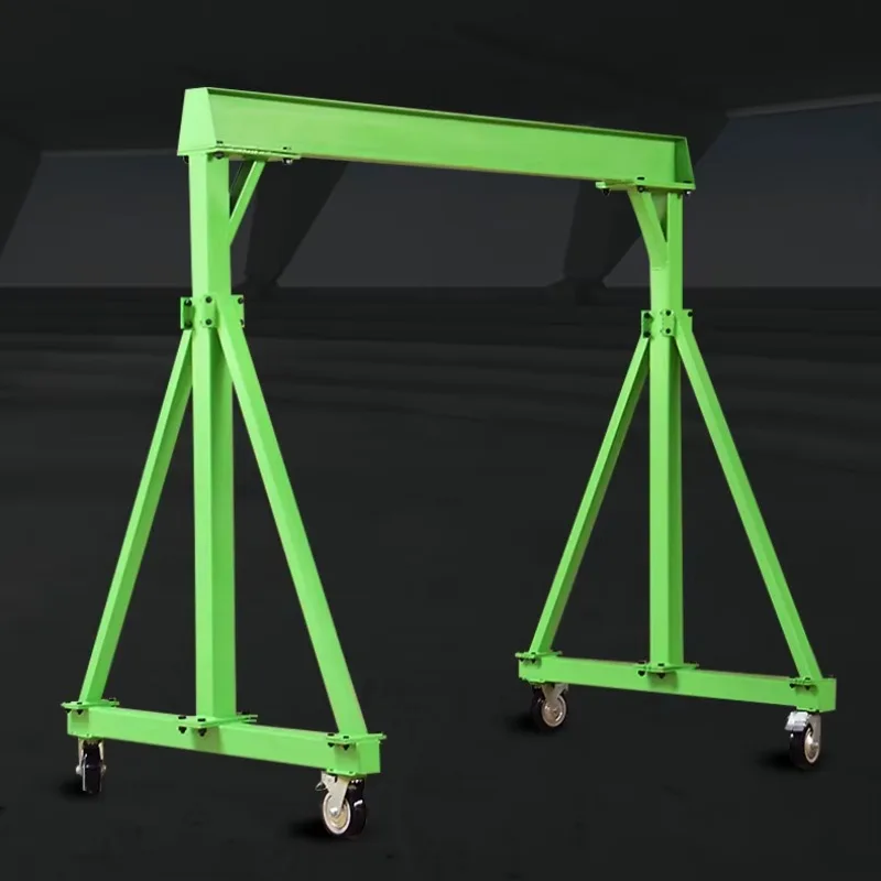 Portable Frame Movable Travelling Gantry Lifters Balanced Mobile Base Structure For Heavy Pallet Goods Hoisting Conveyance Jobs