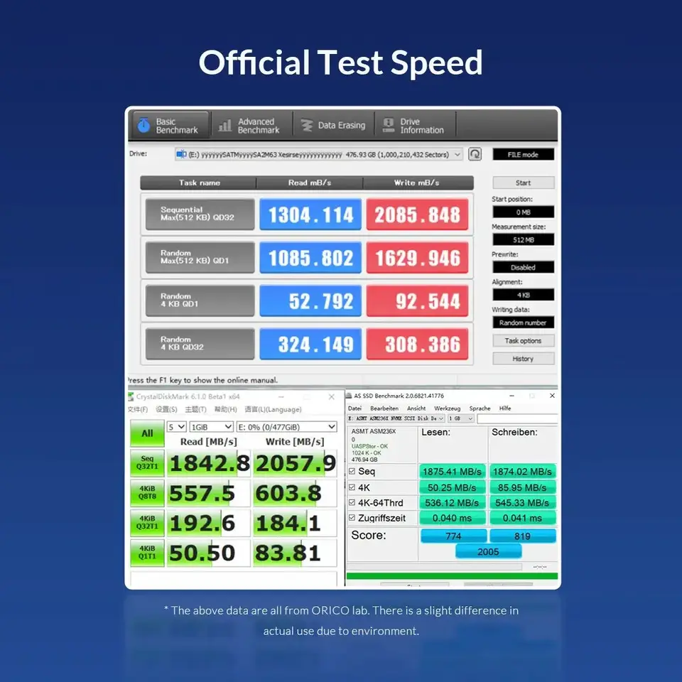علبة خارجية ORICO لـ SSD M.2 NVME بسرعة 20 جيجابت في الثانية مع مروحة تبريد مدمجة - 6