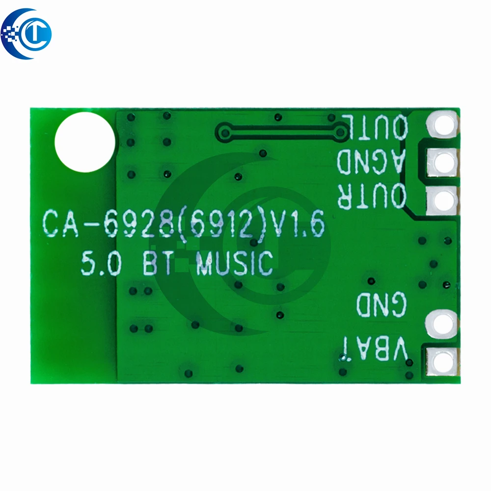 CA-6928 Mono Bluetooth 5.0 Audio Module 3.3-5V  Wireless Music Player Speaker Receiver Modified Amplifier Board