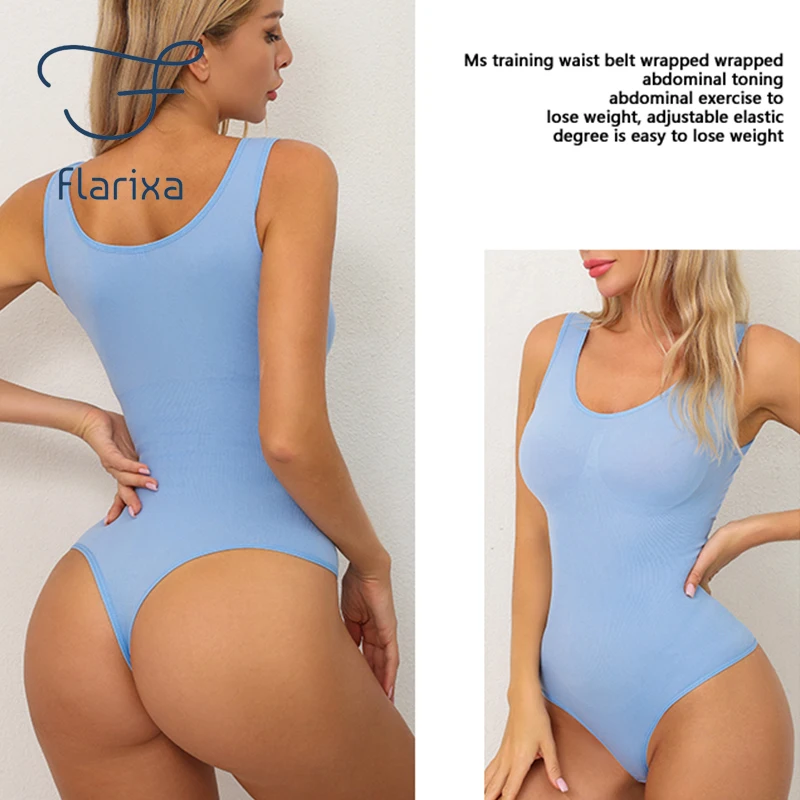 Flarixa nahtlose Shape wear Plus Size Body Shaper Tanga für Frauen Bauch Kontrolle Soft Slimming Korsett Bodysuit Tank Top Shaper