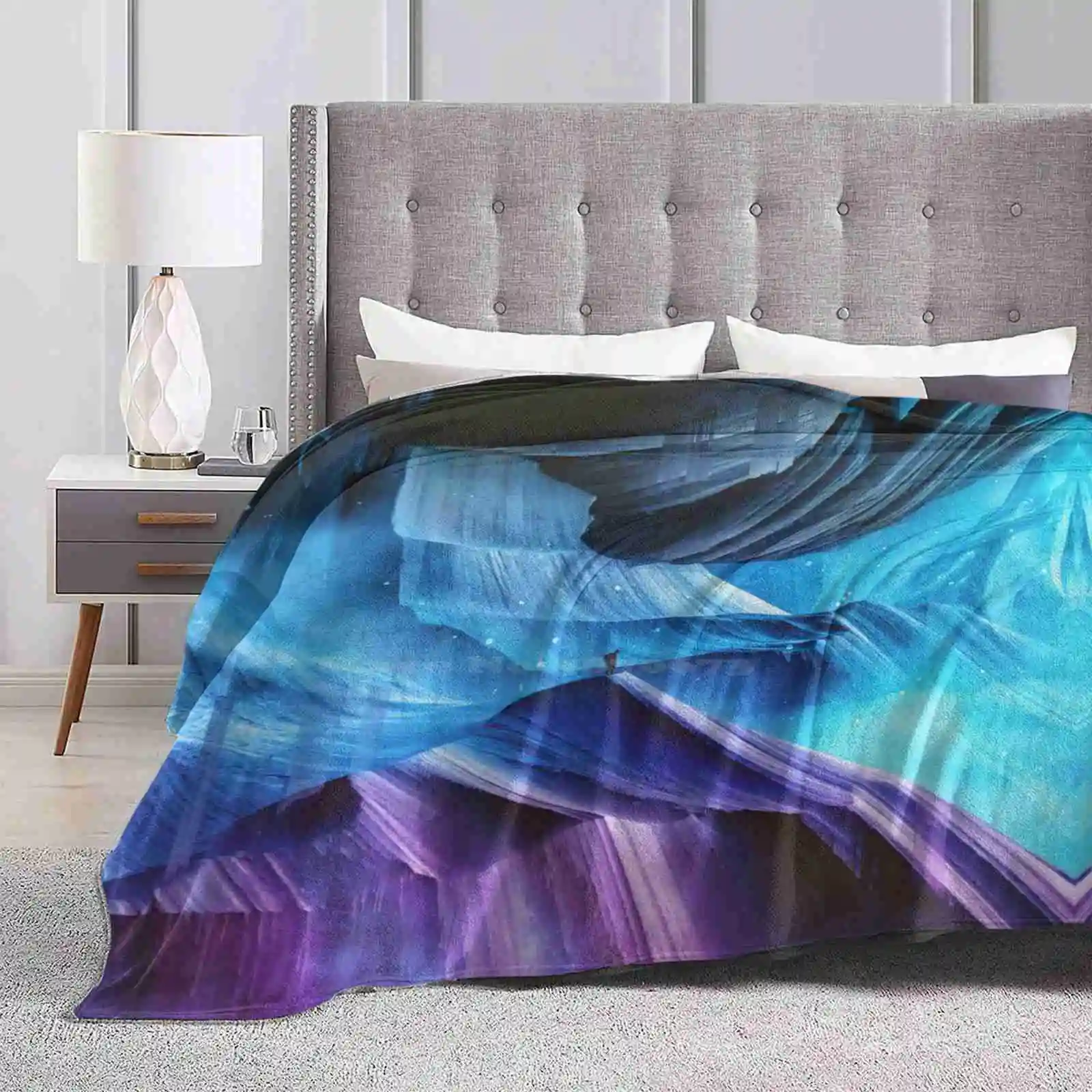 Never Seen Rw All Sizes Soft Cover Blanket Home Decor Bedding Abstract Colorful Sand Distortion Alien Landscape Dunes Cool Pop