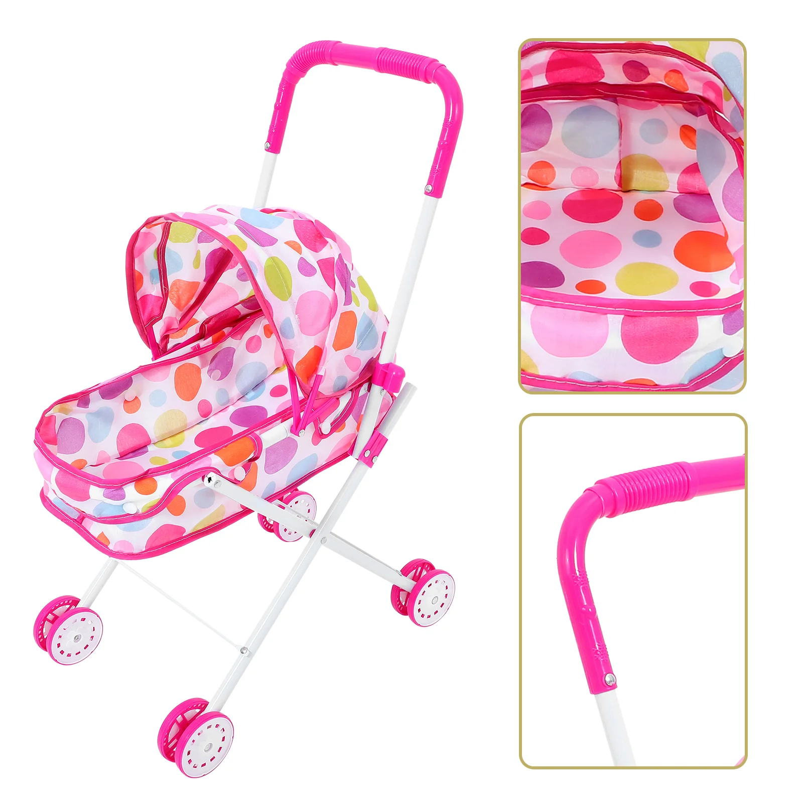 Stroller Furniture Dollies Baby Accessories Simulated Can Move Iron House Play Game Child