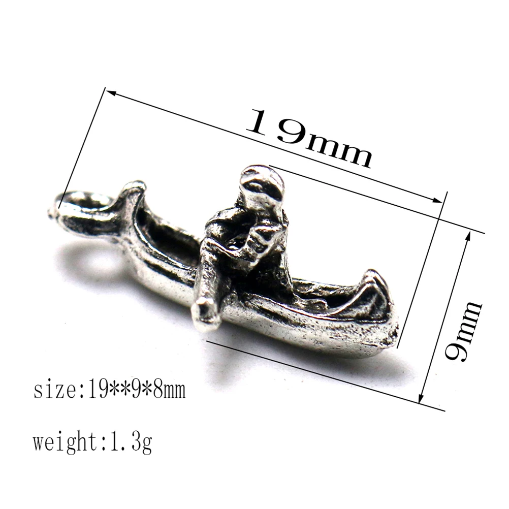 

50 Pcs Fisherman Bracelet Earring Pendant Alloy Charm Fashion Metal Charms Silver Jewelry Making Pendants