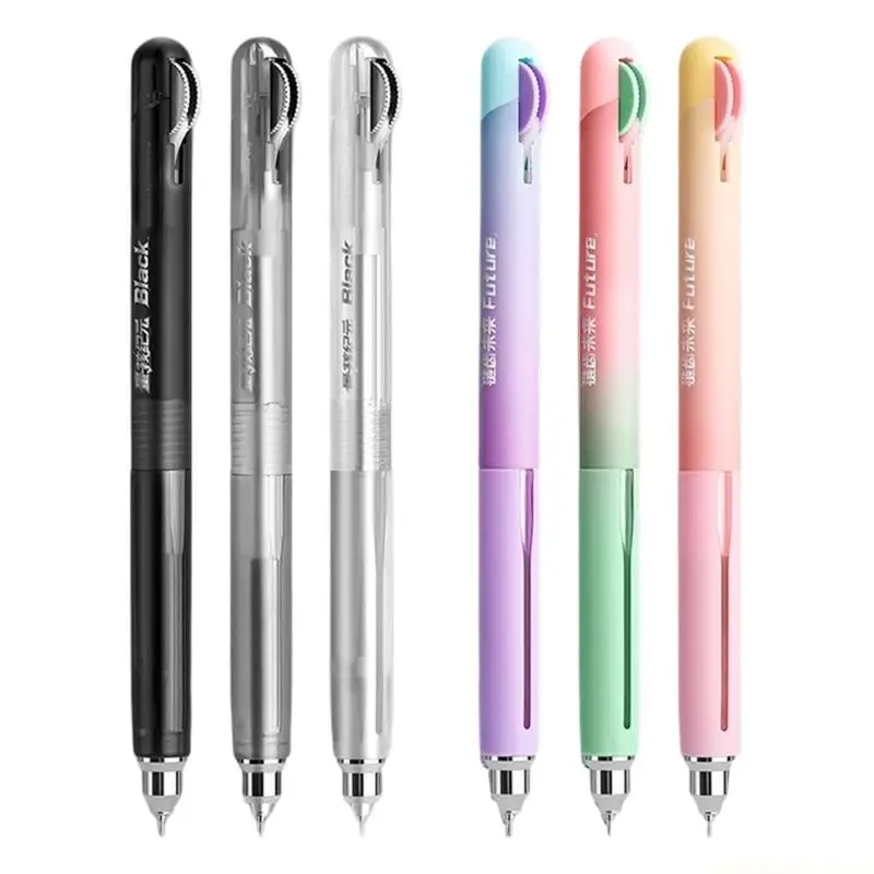 

3Pcs Quick Dry Roller Ball Pen 0.5mm Retractable Tip Gel Pen Study Essential