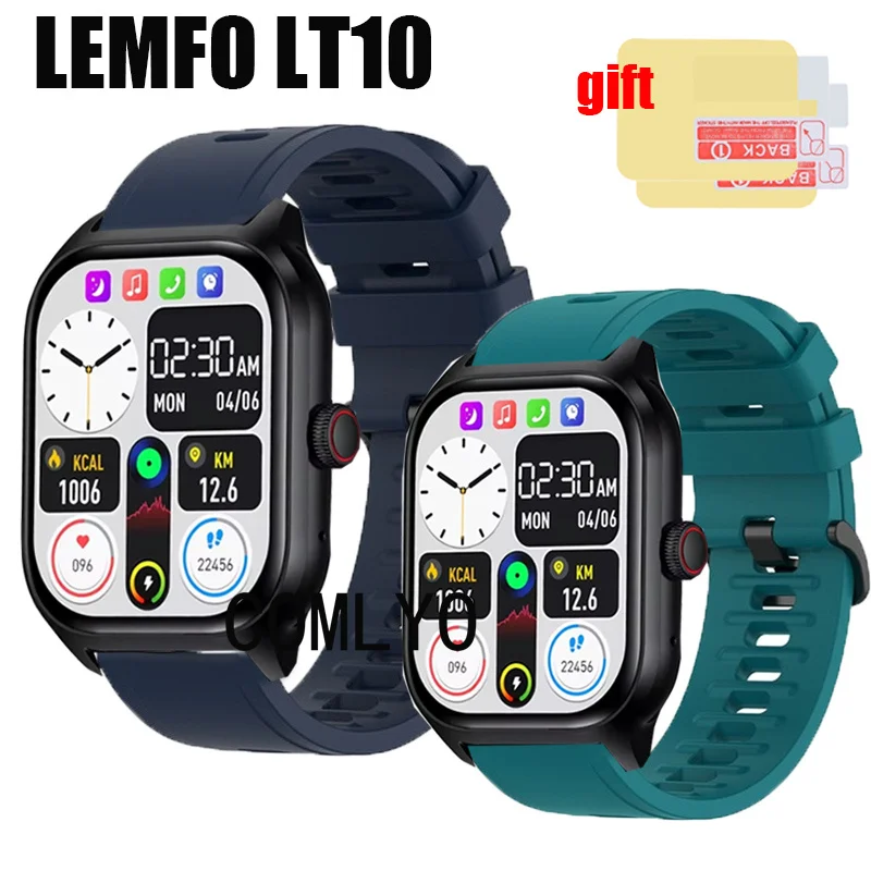 For LEMFO LT10 Strap Smart watch Silicone Soft Wristband Band Bracelet Screen protector film