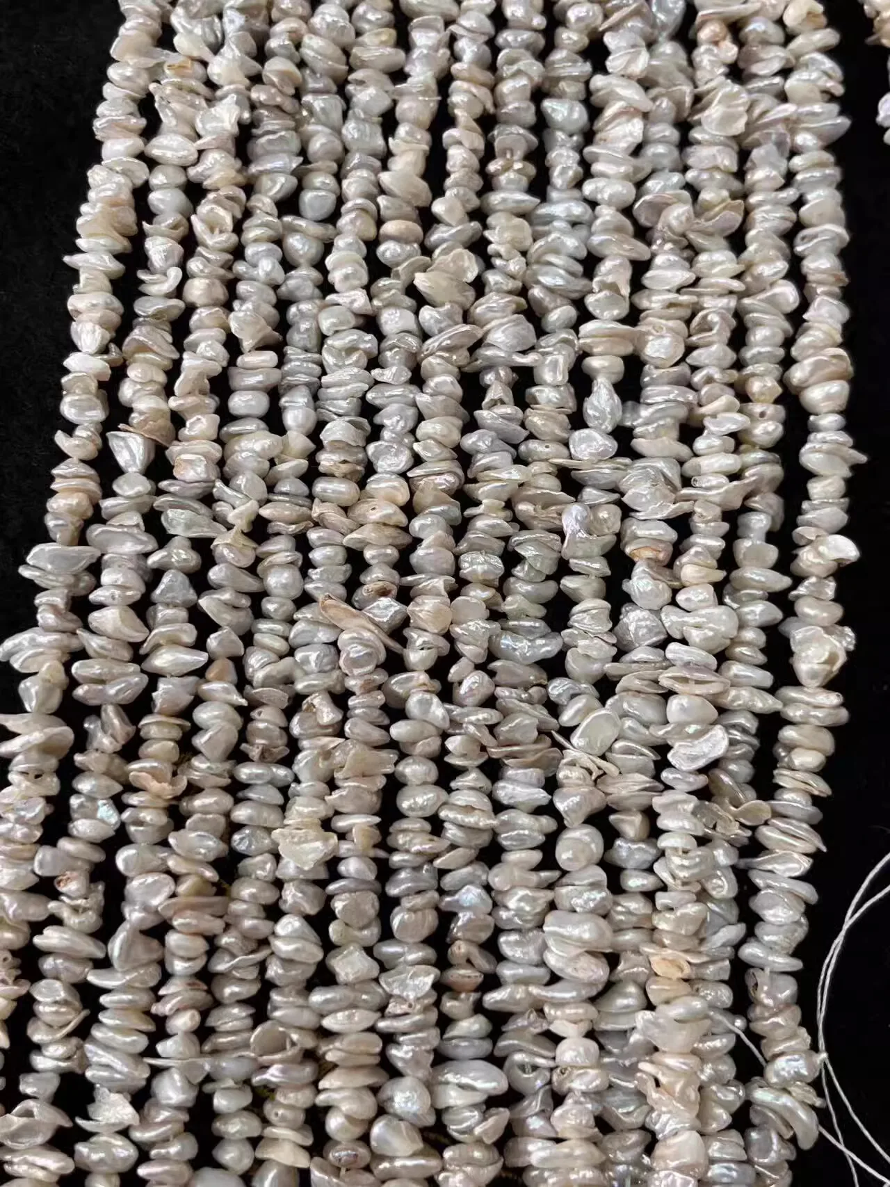 freshwater pearl white/gray biwa baroque reborn keshi 4-6mm wholesale  nature loose beads for DIY jewelry