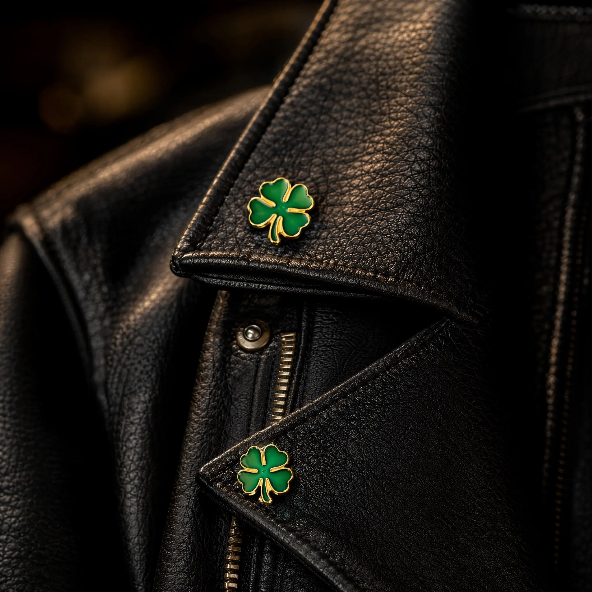 20Pcs Shamrock Lapel Pin Four Leaf Clover Brooch Formal Suit Shirt Tie Decoration Day Irish Jewelry Gift