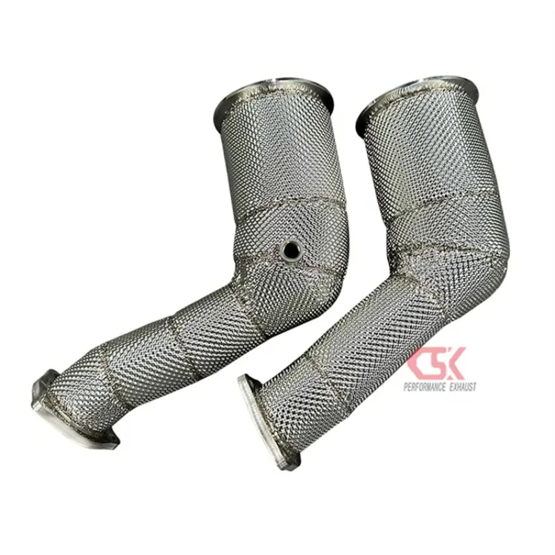 

ForHot Selling High Flow Racing Exhaust Down Pipe Catted 304 For Cayenne Turbo 4.0T CSK Downpipe And Exhaust