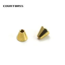 Countbass 10pcs Solid Brass Cone Heads, Lure Bodies Fishing Weight Sinker, DIY Spinners Buzzbaits