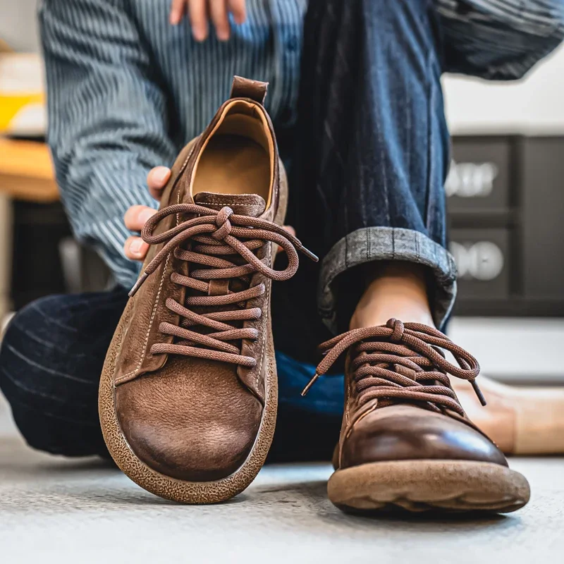 High Quality Shoes Men Leather Original Luxury Designer Shoes for Men First Layer Cowhide Trend Comfortable Leather Casual Shoes
