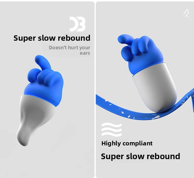 Creative Fist-Shaped Memory Foam Ear Plugs, High Noise Reduction Low Pressure Comfort Earplugs for Sleep Snore Blocking