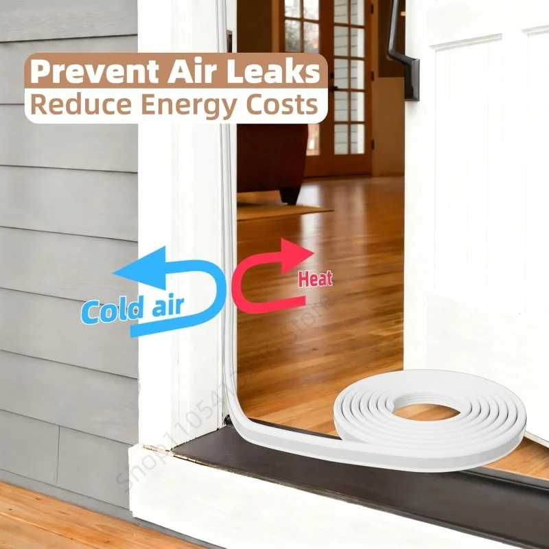 5M Self-adhesive New Door Window Sealing Strip PU Acoustic Foam Door Sealing Strip Soundproof Windproof Window Gap Filling Strip