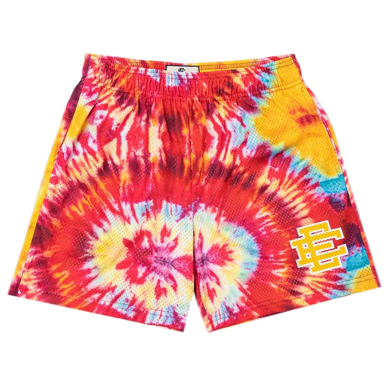 2024 New Summer Eric Emanuel EE Basic Mesh Short Classic Floral Printed Gym Shorts Men's Gym Basketball Sports Beach Shorts