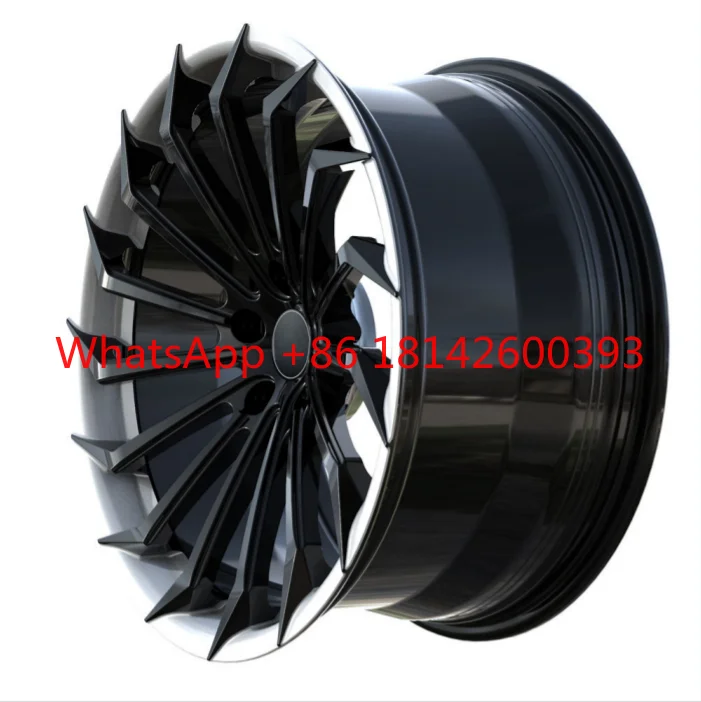 Luxury Deep Concave Black White Forged Aluminum Alloy Wheels Custom PCD ET Finishing