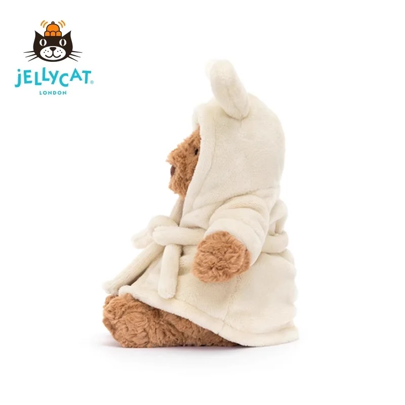 Jellycat New Bartholomew Bear Series Плюшевые игрушки Баклажаны Медведь Любовь Медведь Милая плюшевая игрушка Детская комфортная кукла Подарок на день рождения