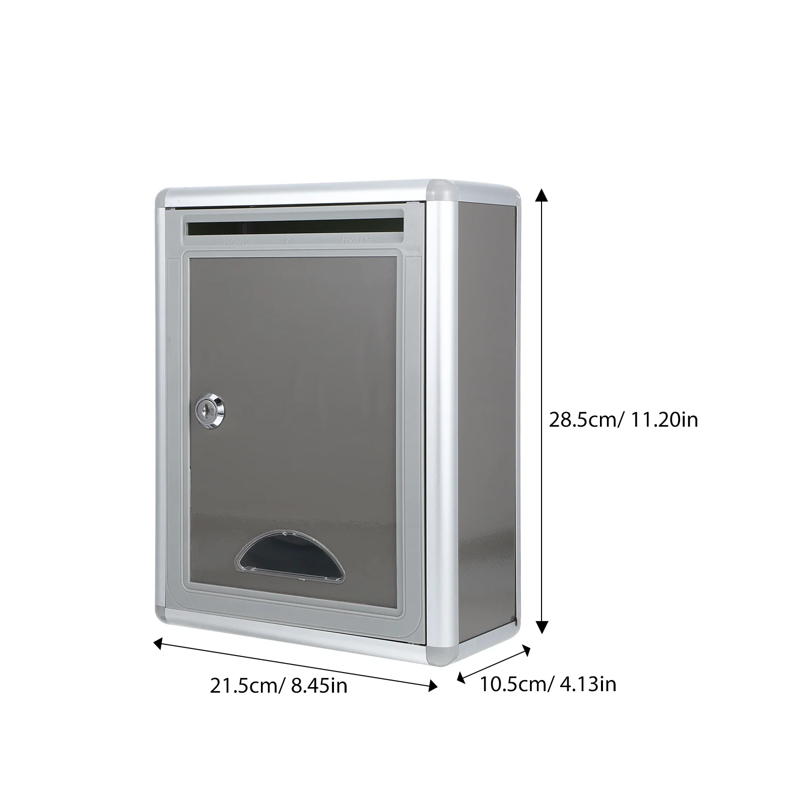 Kotak Surat Logam dengan Kunci, Kotak Saran Logam Kecil, Kotak Pengiriman Aluminium, Kotak Pengaduan Aman yang Dipasang di Dinding untuk Kantor, Dapat Digantung