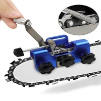 Easy Portable Chainsaw Sharpening Jig Aluminium Alloy Chainsaw Sharpener with Grinder Stones Chain Saw Drill Sharpen Tool