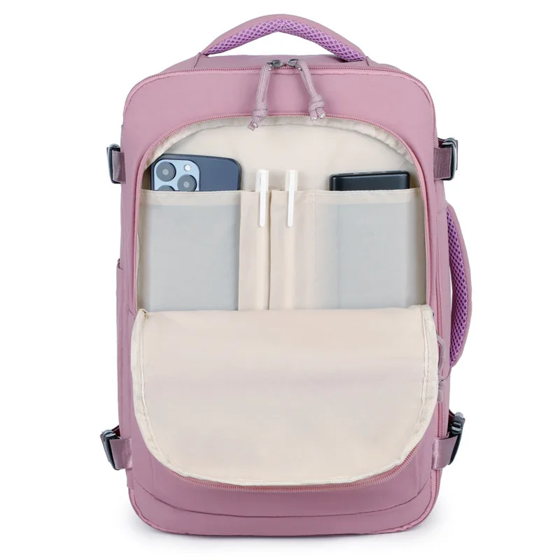 New business commuter backpack double-shoulder ladies' travel bag can hang a trolley handle large capacity short-trip school