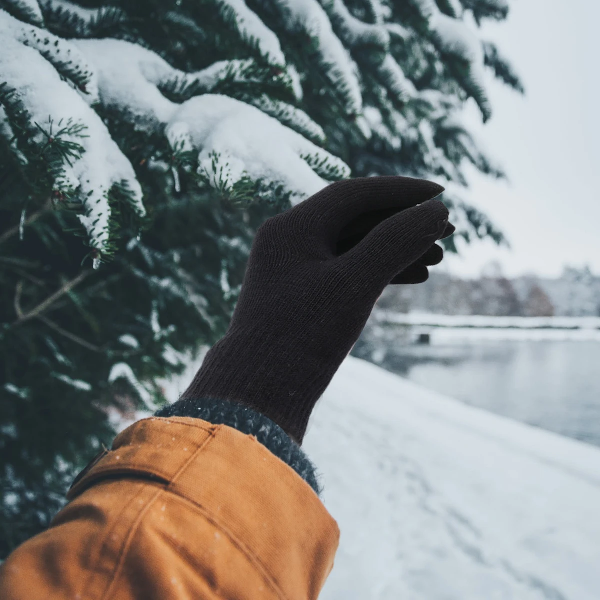 

Winter Gloves Christmas for Women Cold Weather Thermal Insulated Elastic Full Finger Warm Knitting Mittens Lined Solid Color