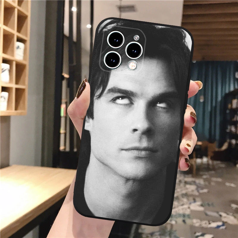 Phone Case For iphone 16 15 14 Pro Max 16 15 14 13 12 Pro 15Plus iphone 11 The Vampire Diaries Damon Salvatore Case Funda