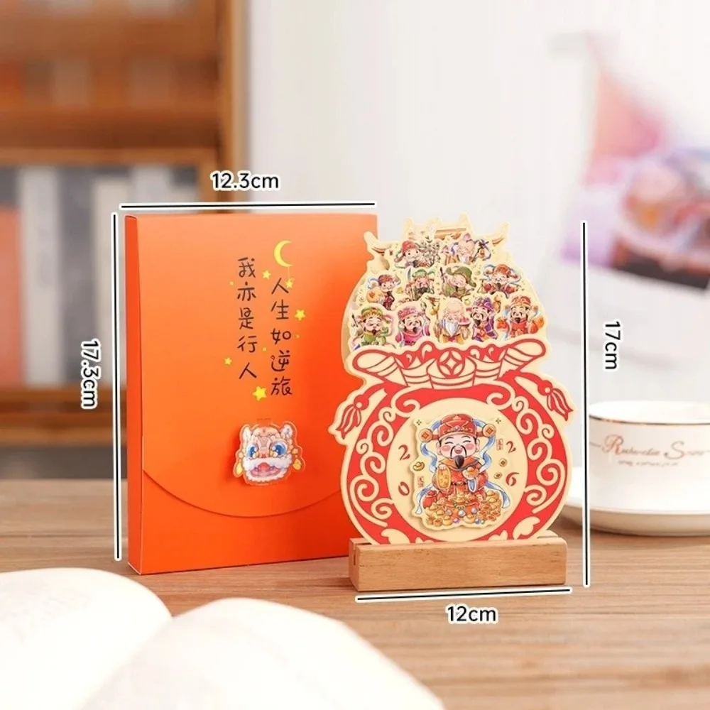 

New Wooden Base 2026 Desktop Calendar Detachable Base Date Display Desk Calendar DIY Monthly Planner New Year