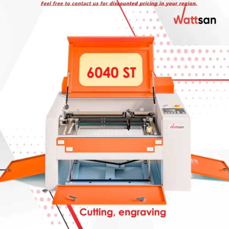 

Wattsan 6040 ST 50w 60w 80w Co2 Laser Engraving Cutting Machine Laser Cutting Laser Engraving Machine Up Down Table