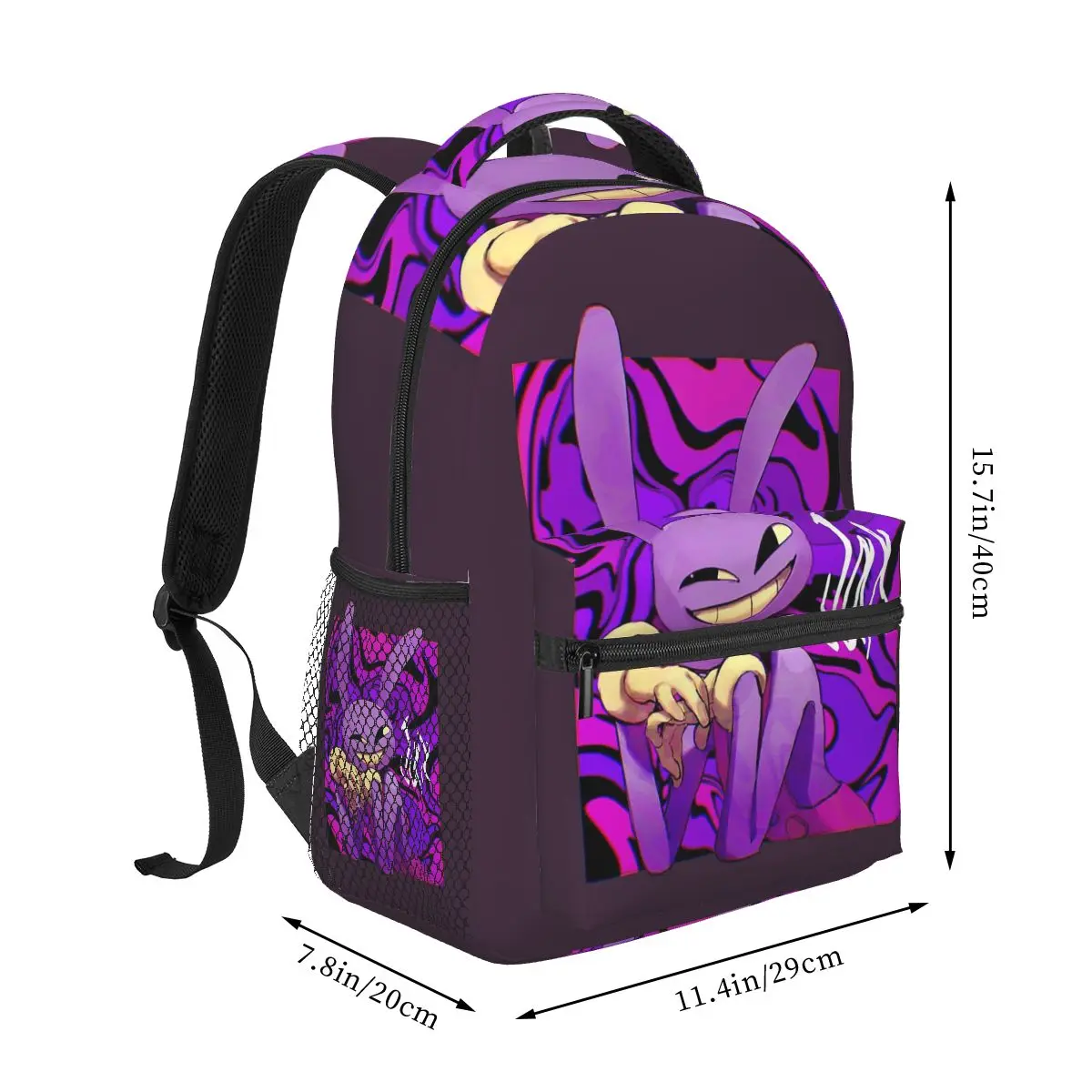 Jax The Amazing Digital Circus Fanart Animation Series Backpacks Boys Girls Bookbag Students Bags Laptop Rucksack Shoulder Bag