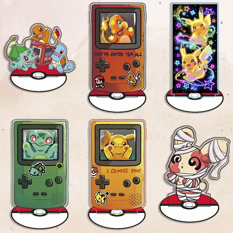 Figurines en acrylique recyclé pour Pokémon Bulbasaur, Charmander, Pikachu, Plusle, décoration de bureau, créativité décorative, cadeau mignon, 15 cm