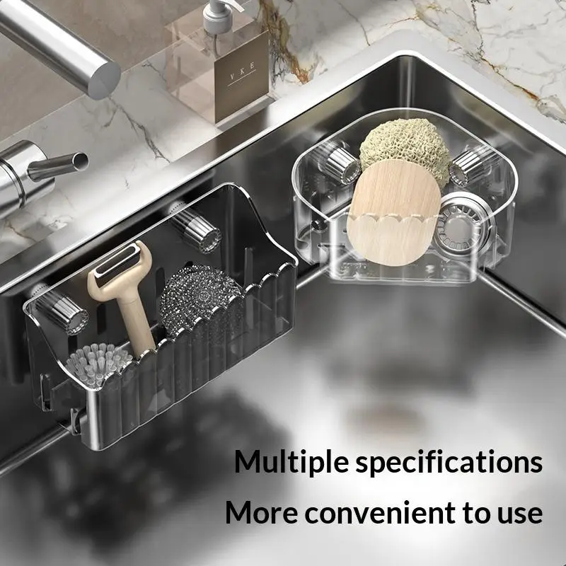 ~Portable Strainer Suction Cup Sink Rack Household Multifunctional Reusable Sink Drain Basket Faucet