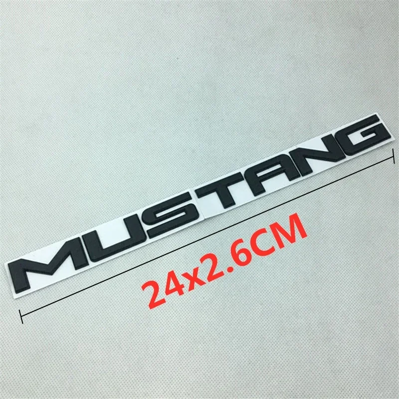 24x2.6CM Car Modified Metal Letter Sticker Trunk Decal Decoartion For Mustang Shelby GT350 15-18 Auto Exterior Accessories