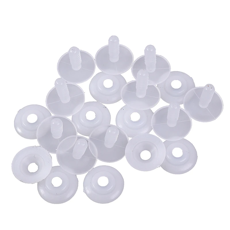 20 ชิ้น (10 ชุด) อุปกรณ์ข้อต่อตุ๊กตาพลาสติก อุปกรณ์ตกแต่งตาตุ๊กตา ของเล่น DIY งานฝีมือ อุปกรณ์ทำตุ๊กตา