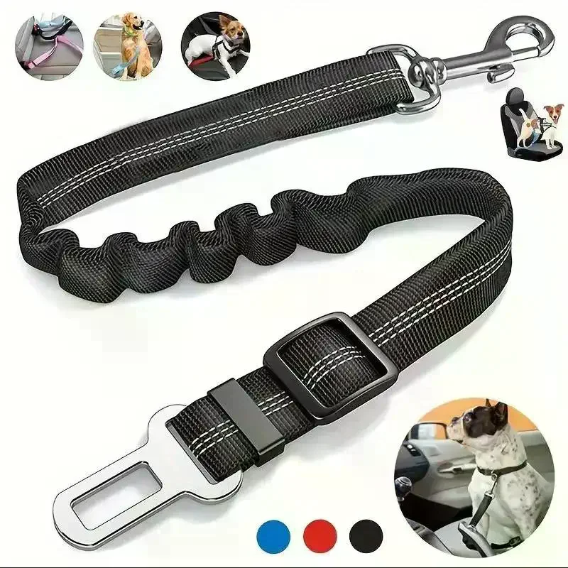 Top Grade Pet Car Safety Belt For Dogs Cats Reflective Line Adjustable Length Suitable For Any Dog Traction Collar Secure