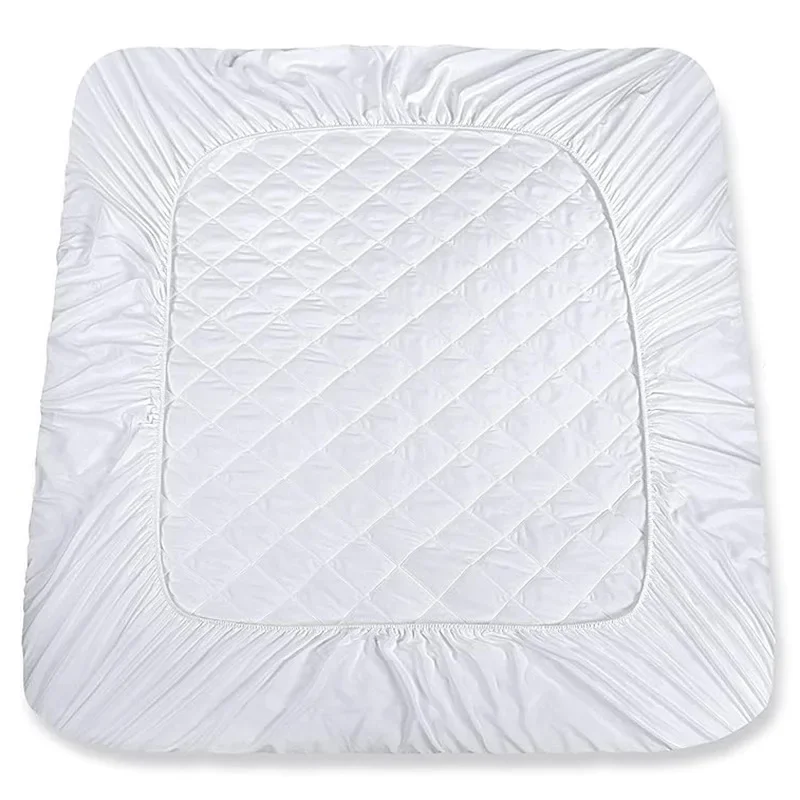 

Twin Size White Hypoallergenic Quilted Mattress Topper Pad 18-Inch Deep Pocket